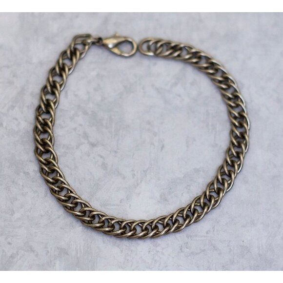 7.5 Inch, Vintage Edwardian Minimalist Curb Chain Bracelet - CK1 - Picture 1 of 3